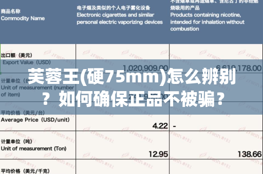 芙蓉王(硬75mm)怎么辨别？如何确保正品不被骗？